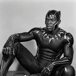 Black Panther chilling with Franklin Clinton, Photoagry by james van der zee, 1940; in Miami fl