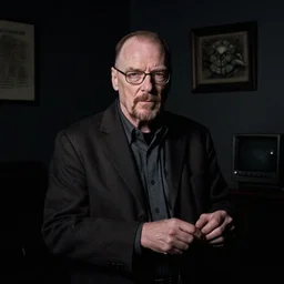 Walter white flash photography in a dark room