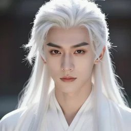 a portrait of a handsome prince, white fringy hair, backlit, incredible lighting, strong rim light, subsurface scattering, realistic anime, by Heise Jinyao, Heise-Lian Yan Fang, Feimo, Richard Taddei, epic beautiful landscape, highly detailed, god rays, digital painting, HDRI, by Noah Bradley, vivid colors, high contrast, 8k resolution, intricate, photorealistic