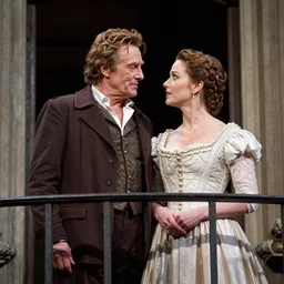 Ian McKellen as Romeo and Hellen Mirren as Juliet in the balcony scene, award winning photo