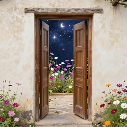 the door of the cosmos is open behind it is eternity