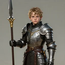 portrait dorian grey, handsome young man 2 2 years old, wearing heavy armour and wielding giant spear from elden ring 8 k trending on artstation, octane render, cel shaded, toon shaded