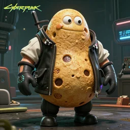 cookie monster in cyberpunk 2 0 7 7 unreal engine 5 8 k hyperdetailed