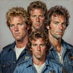 an oil painting portrait of eighties don johnson and eighties philip michael thomas, eighties miami vice, ultra realistic, highly detailed faces, true to life, masterpiece, cinematic by frank frazetta, greg rutkowski, beeple, yoko taro, christian macnevin, beeple, wlop, krenz cushart, epic fantasy character art, volumetric lighting, cgsociety