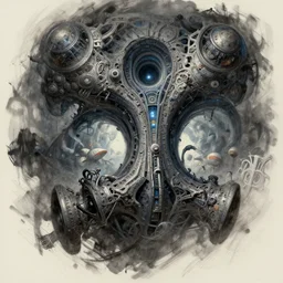 time vortex, concept art, trending on artstation, wlop, ross draws, digital painting, mixed media, intricate details, volumetric lighting
