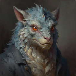 Creature Portrait painting in the style of Pascal Blanché, trending on artstation, artstationHD, artstationHQ, unreal engine, 4k, 8k