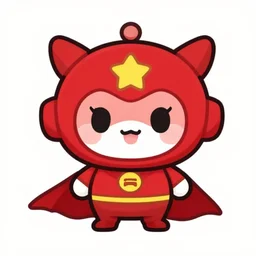 cute miss mascot ramboum ramboum loudred super hero sticker art, cronobreaker, beeple game icon