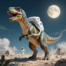 dinosaur as astronaut