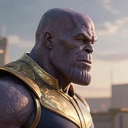 Side Profile of Thanos with a weak chin