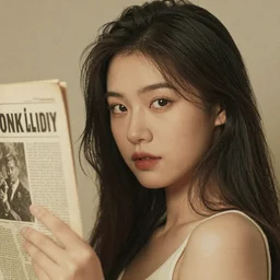 girl, old magazine texture