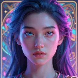 beautiful neon woman, fixed eyes,, by greg rutkowski, symmetry, concept art by artgerm, distance render portrait of a hyper realistic, pixar, intense, epic, powerfull, alphonse mucha, unreal engine, ray tracing, octane render, highly detailed, high quality, 8 k, soft lighting, path traced, and uang guangjian and gil elvgren, symmetry!!