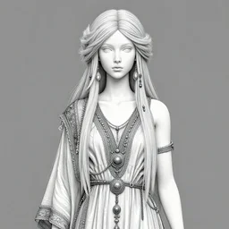portrait of an absurdly beautiful, fashionable clothes, hippie goddess, hyperdetailed illustration by irakli nadar and alexandre ferra, intricate linework, white porcelain skin, faberge, coral headdress, engulfed in funkadelic aura, surreal illustration, alphonse mucha, rhads, ross tran, artstation, artgerm, octane render, 1 6
