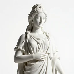 statue made from white, isolated on white