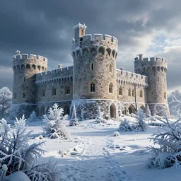 dover castle frozen covered in ice and snow, screenshot from'crysis'