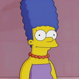 portrait of Marge Simpson in the style of Lorenzo Agius, award-winning, detailed, 82 mm sigma art, close up