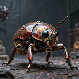a giant mechanical bug by greg rutkowski, sung choi, mitchell mohrhauser, maciej kuciara, johnson ting, maxim verehin, peter konig, 8 k photorealistic, cinematic lighting, hd, high details, dramatic, atmosphereric, trending on artstation