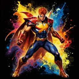 gambit xmen splash art graphic design color splash high contrasting art, fantasy, highly detailed, art by greg rutkowski