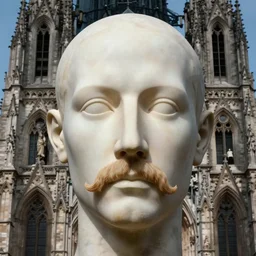 hyperrealistic pre - raphaelite portrait photo of a male head without a mustache merging with a cathedral building, etheric, evoking symbolic metaphors, head in focus, ornamental, intricate, elegant, golden ratio, sharp focus, art by ernst haeckel, h. r. giger, john william godward, gustav klimt, zdzisław beksinski,