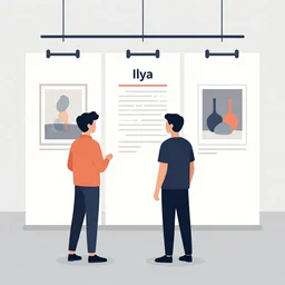 ui art of art exhibition, clean vector art by lois van baarle, ilya kuvshinov, kilian eng,