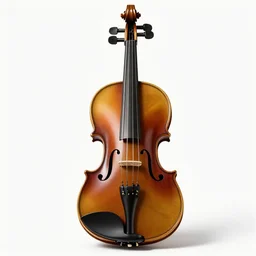 gothic violin, commercial catalog photo, isolated on a pure white background, centered, entire object in frame, sharp focus, soft studio lighting