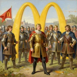 mcdonalds when william the conqueror and his army arrive, painting by yuumei, bayard wu, wlop, tim white, ross tran, 4 k