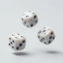 a 5 0 mm macro shot of fipping dice, depth of field, high resolution