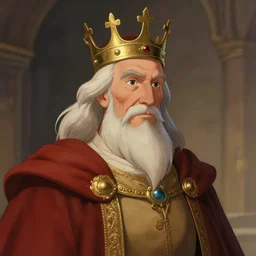 portrait of a medieval old king with a crown, artstation, elegant, highly detailed, digital painting, animated feature film, smooth, sharp focus, illustration, art by don bluth and michel ocelot, makoto shinkai, tom whalen, moebius, atey ghailan, yoshida