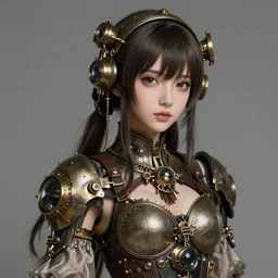 portrait Anime of cute-fine-face girl in an Steampunk, hyper detailed, full body, sci-fi, fantasy, intricate, elegant, highly detailed, digital painting, artstation, concept art, smooth, sharp focus, illustration, pretty face, realistic shaded Perfect face, fine details. Anime. realistic shaded lighting by Ilya Kuvshinov Giuseppe Dangelico Pino and Michael Garmash and Rob Rey
