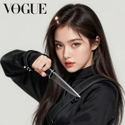 ninja ninja ninja, digital concept art illustration by artgerm, vogue korea women's fashion beauty celebrity magazine, chanel makeup, john singer sargent impressionist oil on canvas portrait painting, trending on artstation, intricate