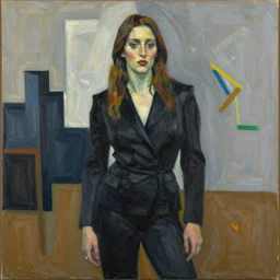 anne heche in the style of willem de kooning