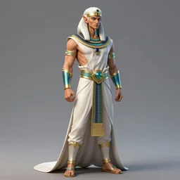 complex 3 d render hyper realistic full length illustration of a handsome! calm powerful athletically built white haired demon necromancer, egyptian robes, warrior, asura arms, porgas d ace, hell boy, flame god, d & d, dio from jojo's bizarre adventures, broly, medieval fantasy, draconic, character design, intricate, octane render, concept art, resin, 8 k, hd, epic scene, dante's inferno, symmetrical, art by takeshi obata + billelis + hirohiko araki + artgerm