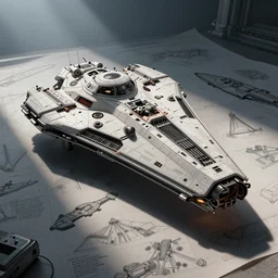 blueprints of a spaceship