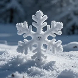 surreal photography snowflakes with tiny faces. surreal photography