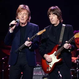 Paul McCartney and John Lennon in concert, 2019