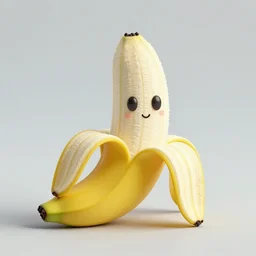 a lovely peeled cartoon banana shaped cabin, c 4 d render, soft colour, macarone color