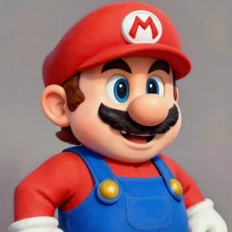painted portrait of jim carrey as super mario, highly detailed, colourful, brushstrokes, highly detailed