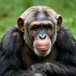 chimpanzee with blonde hair