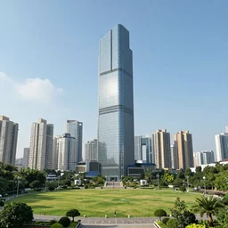 Zakho city with skyscraper, great park