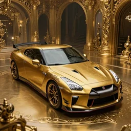 GTR XU1 car, in style of Dark Souls 3, insanely detailed and intricate, golden ratio, elegant, ornate, luxury, elite, ominous, haunting, matte painting, cinematic, cgsociety, James jean, Brian froud, ross tran, Laputa, vivid and vibrant