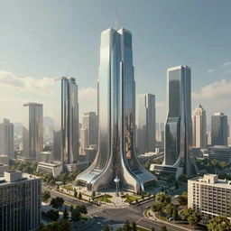 city futuristic in Victor Argonov style