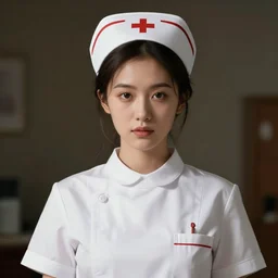 Female in nurse suit. By Rembrandt and artstation trending