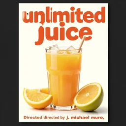 poster for'unlimited juice ', 1 9 8 8 melt movie classic, ( directed by j. michael muro, art direction by by wayne barlowe, glenn fabry and frank frazetta, cinematography by robby muller ), crisp