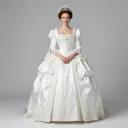 a portrait english princess in an ornate, intricate, detailed, white victorian era dress, vray, octane, 8 k, full body portrait