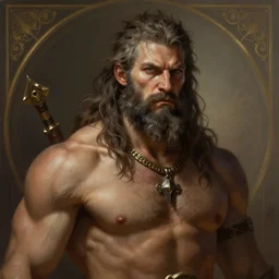 portrait of a barbarian, muscular, wild, upper body, D&D, fantasy, intricate, cinematic lighting, highly detailed, digital painting, artstation, concept art, smooth, sharp focus, illustration, art by Artgerm and Greg Rutkowski and Alphonse Mucha