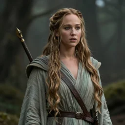 jennifer lawrence as a mythical druid, hyperdetailed, artstation, cgsociety, 8 k
