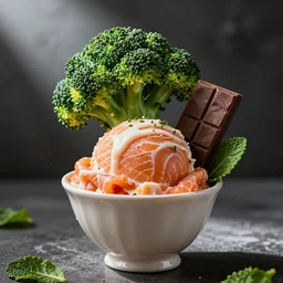 broccoli salmon mint chocolate ice cream