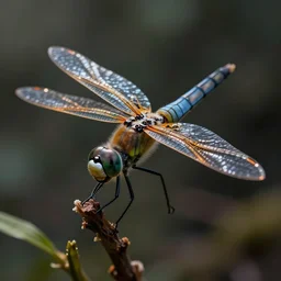 a macro photograph of a bio - mech cyborg dragonfly by adam gor, by javier ruperez, by ellen jewett, beautifully lit, atmospheric lighting, mystical, 8 k