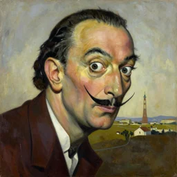concept art by salvador dali, oil on canvas