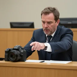 Alex Jones desperately reaching for his out of reach phone in the courtroom, EOS 5DS R, ISO100, f/8, 1/125, 84mm, RAW Dual Pixel, Dolby Vision, Adobe, upscaled