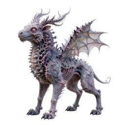 Fractal based animal lifeform, anatomical study of a psychedelic being wihout any text